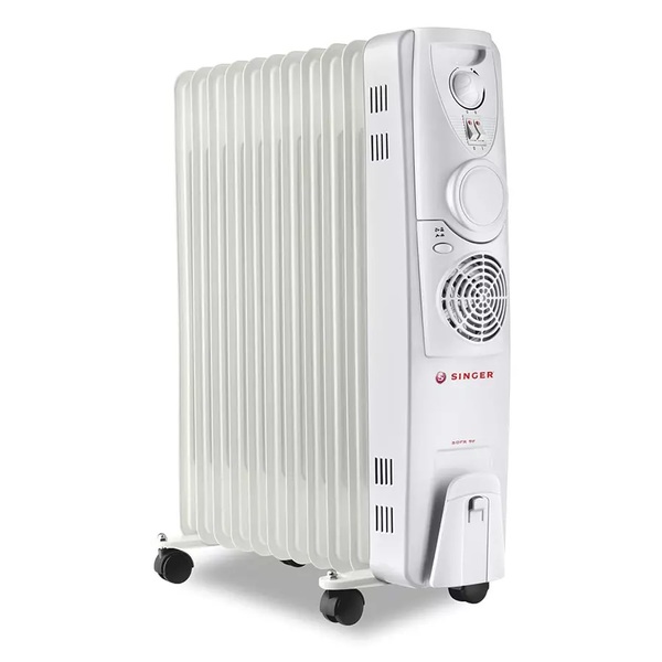 Buy Singer 9 Fin With Ptc Fan Heater 2400Watt White Oil Filled Radiator Room Heater on EMI