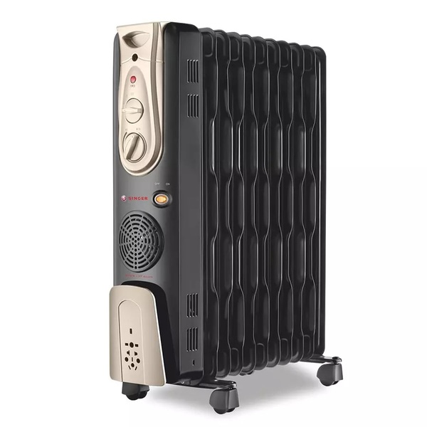 Buy Singer 13 Wave Fin With Ptc Fan Heater 2900Watt Black Oil Filled Radiator Room Heater on EMI