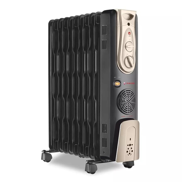 Buy Singer 11 Wave Fin With Ptc Fan Heater 2900Watt Black Oil Filled Radiator Room Heater on EMI