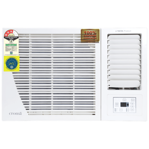 Buy Croma 1.5 Ton 3 Star Window Ac (2023 Model, Copper Condenser, Dust Filter) With 1 Year Warranty (White) - A Tata Product on EMI