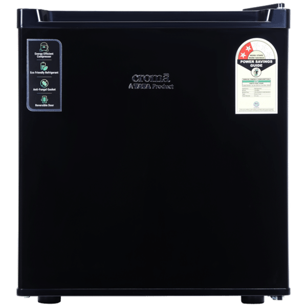 Buy Croma 45 Litres 2 Star Direct Cool Single Door Refrigerator With Reversible (Black) 1 Year Warranty - A Tata Product on EMI