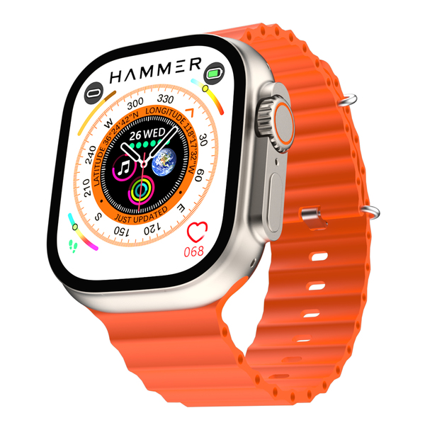 Buy Hammer Ultra Classic with 2.01"  Largest Display Bluetooth Calling Smartwatch Orange on EMI