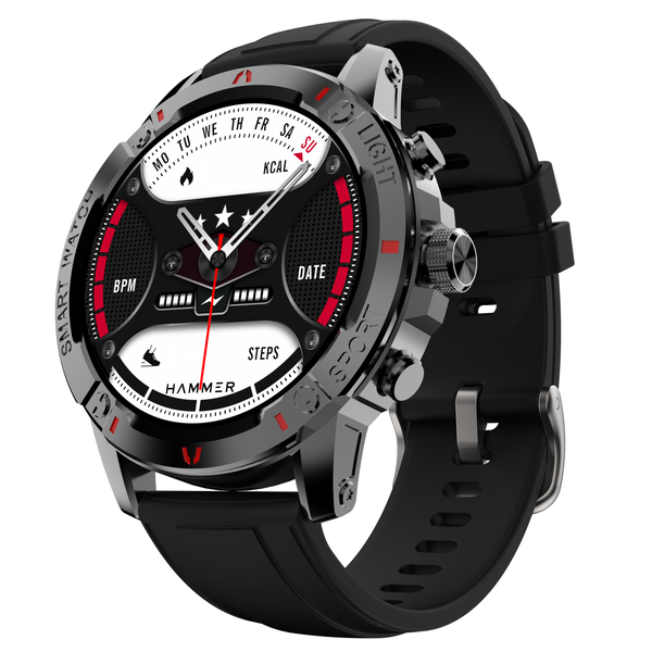 Buy Hammer Luxor 1.45" Amoled Bluetooth Calling Smartwatch Black on EMI