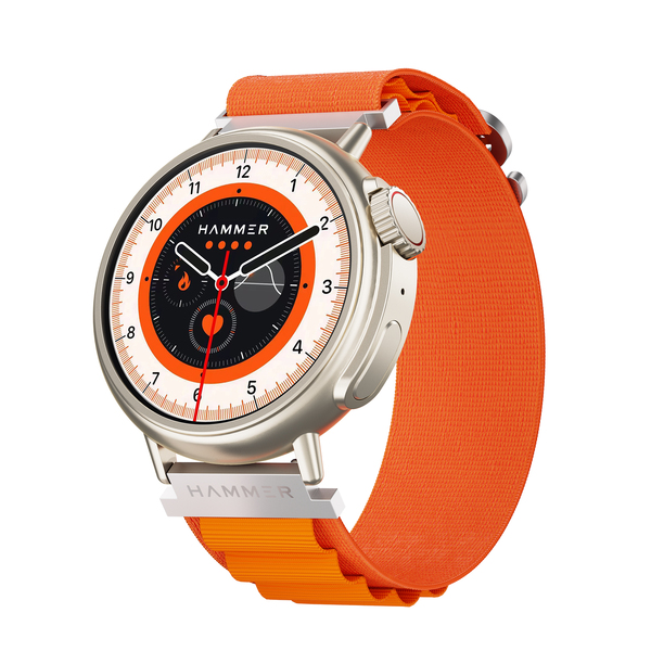 Buy Hammer Active 3.0 With 1.39" Display Bluetooth Calling Smart Watch Orange on EMI