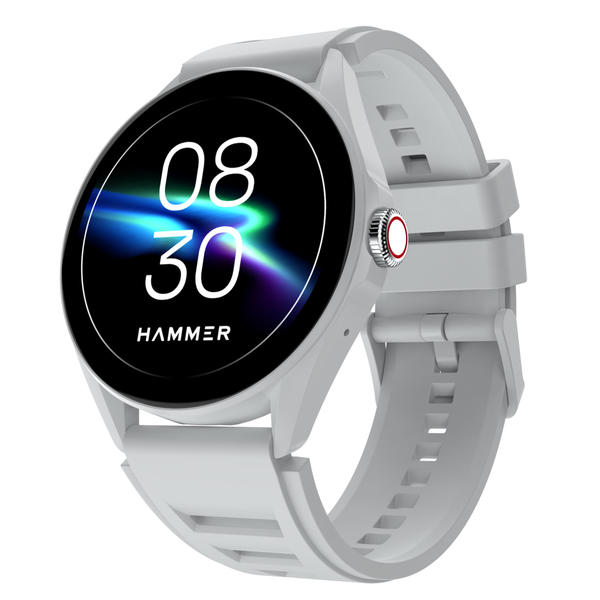 Buy Hammer Cyclone Round dial smart watch with 1.39 inches Big Display & Bluetooth Calling Ash Grey on EMI