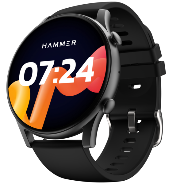 Buy Hammer Glide 1.43" Amoled Round Dial Smart Watch With Bluetooth Calling Black on EMI