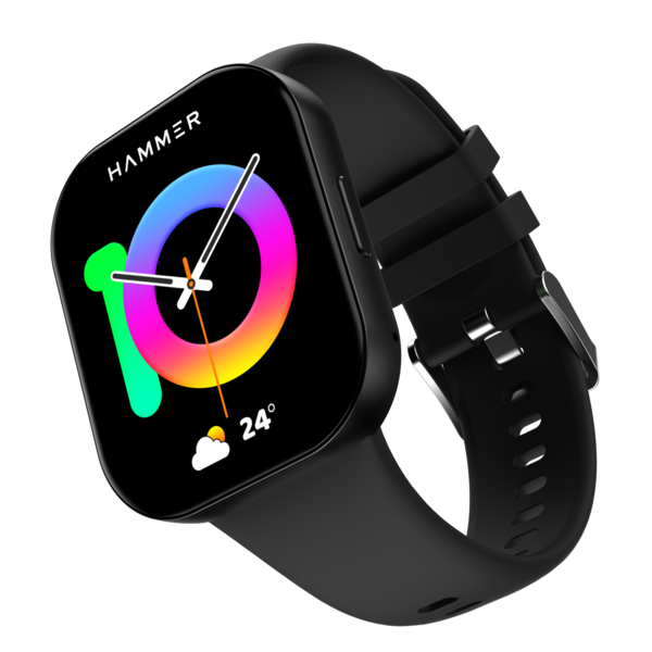 Buy Hammer Robust 1.96" Amoled Display Smartwatch With Bluetooth Calling Black on EMI