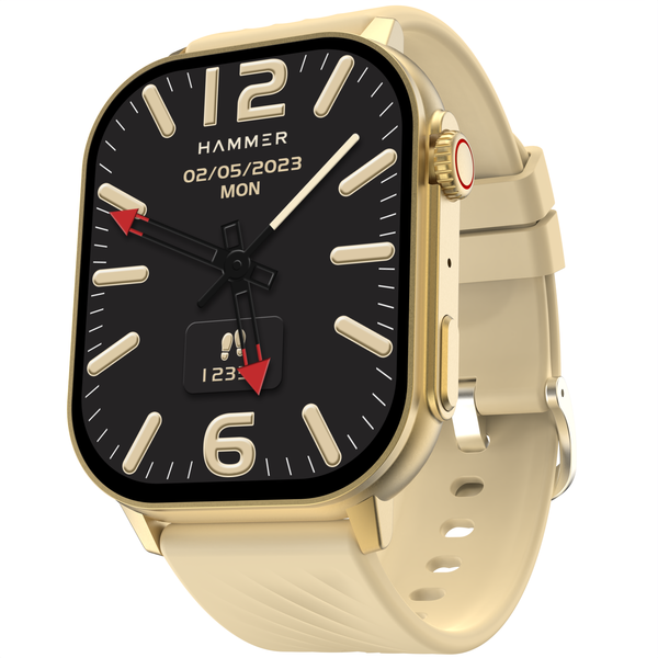 Buy Hammer Arctic 2.04" Super Amoled Display Bluetooth Calling Smartwatch Champagne Gold on EMI
