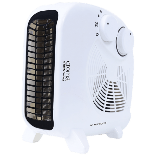 Buy Croma 1400 Watts Fan Room Heater (Over Heat Protection, White) With 1 Year Warranty - A Tata Product on EMI