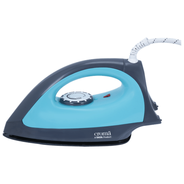 Buy Croma Heavy Weight 1000 Watts Dry Iron (Weilburger Dual Coat Soleplate, Turquoise) With 2 Years Warranty (Blue) - A Tata Product on EMI