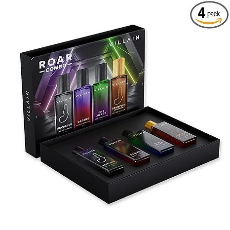 Buy Villain Roar Combo - 4 X 20Ml | Premium Perfume Gift Set For Men  Eau De Parfum  Long Lasting Fragrance on EMI