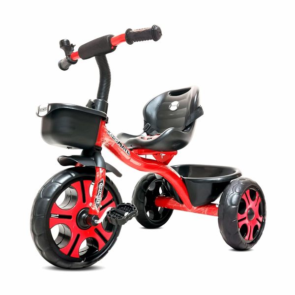 Buy Kidsmate Ninja Plug N Play Durable Kids/Baby Tricycle, Safe & Secure, Storage Basket, Cushion Seat and Seat Belt for 12 Months to 48 Months Boys/Girls/Carrying capacity upto 30 Kgs (Red) on EMI