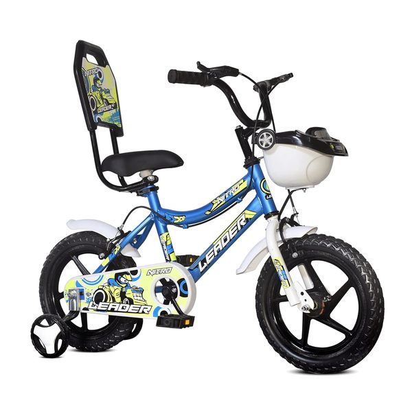 Buy Leader Cycles Nitro Kids Cycle 14T with Training Wheels (SEMI-Assembled) for Boys and Girls Ideal for Age Group 2-5 Years | Frame: 8 Inches on EMI