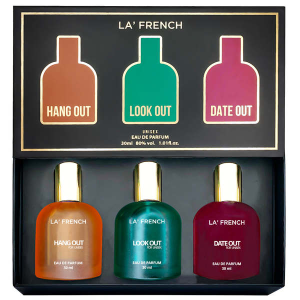 Buy La French Perfume Gift Set for Men & Women 3x30 ML Hang Out, Look Out, Date Out on EMI
