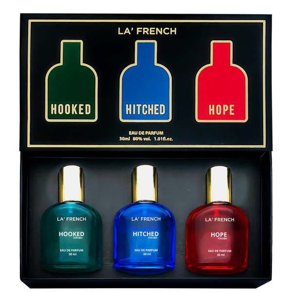 Buy La French Perfume Gift Set 3x30 ML for Men Hitched Hooked & Hope Impact Perfume on EMI