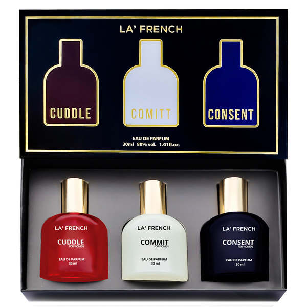 Buy La French Perfume Gift Set for Women 3x30 ML Cuddle Commit & Consent Perfume Scent on EMI