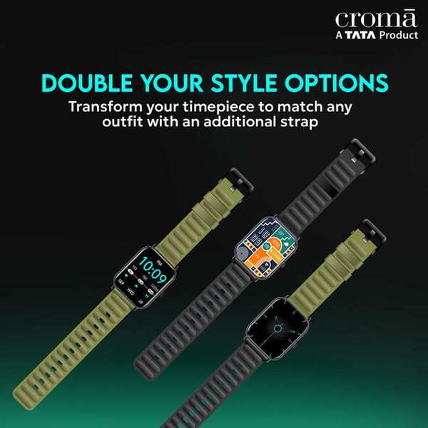 Croma Stride Smartwatch Black on 0 EMI using UPI