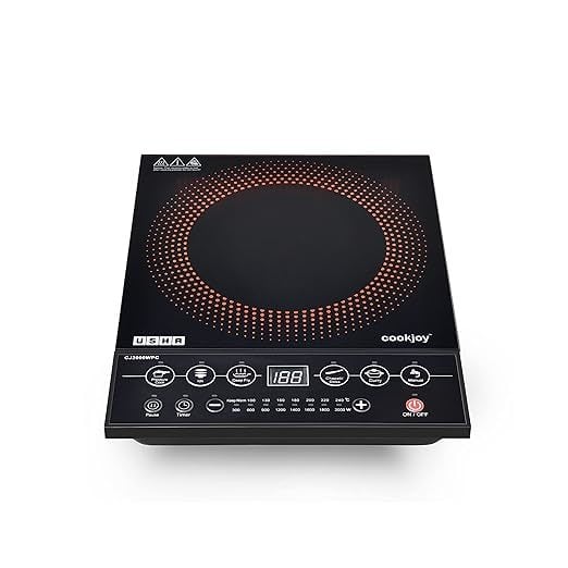 Buy Usha Cookjoy (Cj2000Wpc) 2000 Watt Induction Cooktop (Black), Sealed on EMI