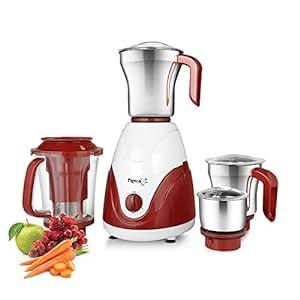 Buy Pigeon By Stovekraft Estella Advanced Grinder With 3 Jars And 1 Juicer Jar, 750 Watts, White And Red on EMI