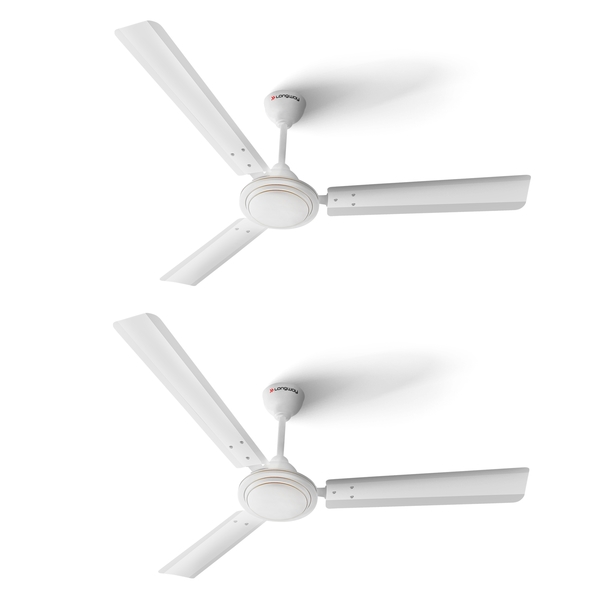 Buy Longway Nexa P2 1200 mm/48 inch Ultra High Speed 3 Blade Anti-Dust Decorative 5-Star Rated Ceiling Fan (White, Pack of 2) on EMI