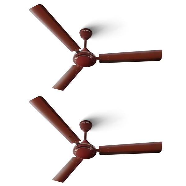 Buy Longway Nexa P2 1200 mm/48 inch Ultra High Speed 3 Blade Anti-Dust Decorative 5-Star Rated Ceiling Fan (Brown, Pack of 2) on EMI
