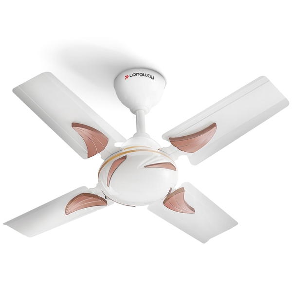 Buy Longway Creta P1 600 mm/24 inch Ultra High Speed 4 Blade Anti-Dust Decorative 5-Star Rated Ceiling Fan (Ivory, Pack of 1) on EMI
