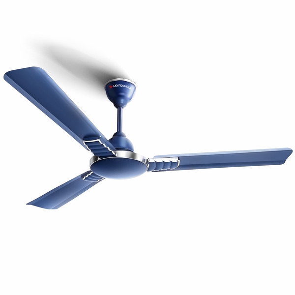 Buy Longway Wave P1 1200 mm/48 inch 400 RPM Ultra High Speed 3 Blade 5-Star Rated Anti-Dust Decorative Ceiling Fan (Silver Blue, Pack of 1) on EMI