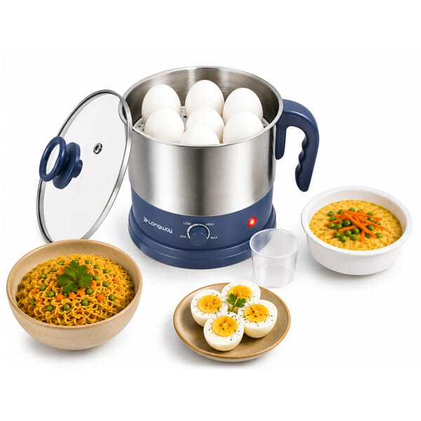 Buy Longway Handy 600 W Multi Cooker Electric Kettle (1.5 L, Gray & Silver) on EMI