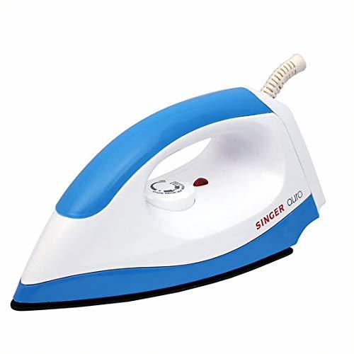 Buy Singer Auro 750 Watts Dry Iron with American Heritage Coating (White/Blue) on EMI