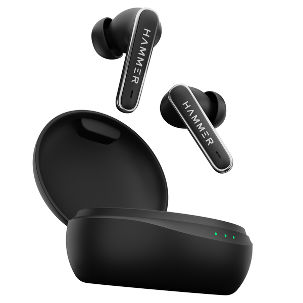 Buy Hammer Airflow Lit Tws Earbuds With Bluetooth 5 1 And Smart Touch Control Black on EMI