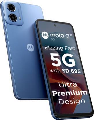 Buy MOTOROLA G34 5G (Ice Blue, 128 GB)  (4 GB RAM) on EMI