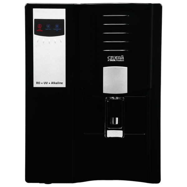 Buy Croma 7.5l Ro + Uv Water Purifier With Reverse Osmosis Filtration (Black) 2years Warranty - A Tata Product on EMI