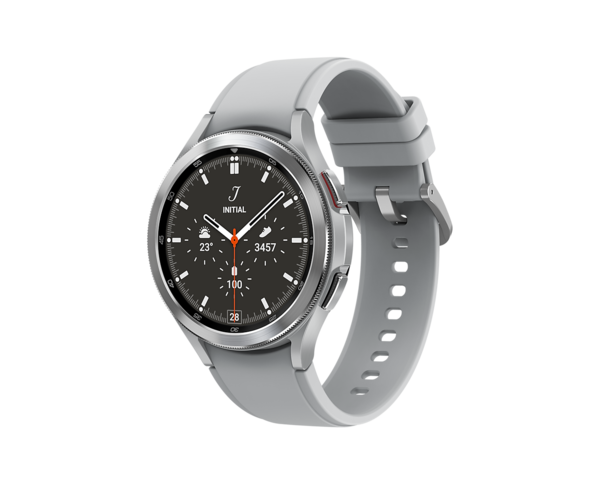 Buy Samsung Galaxy Watch4 Classic LTE (4.6cm) - Health Monitoring, Sleep Tracking (Silver Strap, Free Size) on EMI