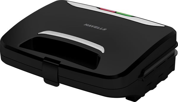 Buy Havells Big Fill Crustino Sandwich Maker 900W with Food Grade Non Stick Coated Sole Plates Heat Resistant Backlite Body & 2 Years Warranty (Black) on EMI