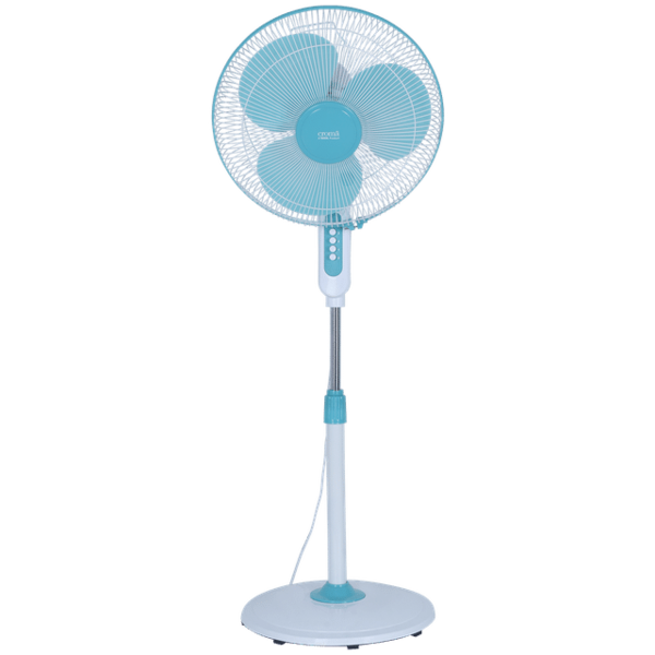 Buy Croma 16inch Sweep 3 Blade Pedestal Fan (With Copper Motor, Blue) with 2years warranty - A TATA PRODUCT on EMI