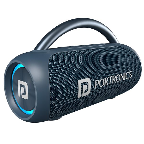 Buy Portronics Radiant 30W Wireless Bluetooth Portable Speaker With In-Built Mic,6 Hours Playtime,HD Clarity Sound,Dual Driver,RGB LEDs,TWS Connectivity,BT5.3v,USB Drive,Aux in,Type C Fast Charging(Blue) on EMI