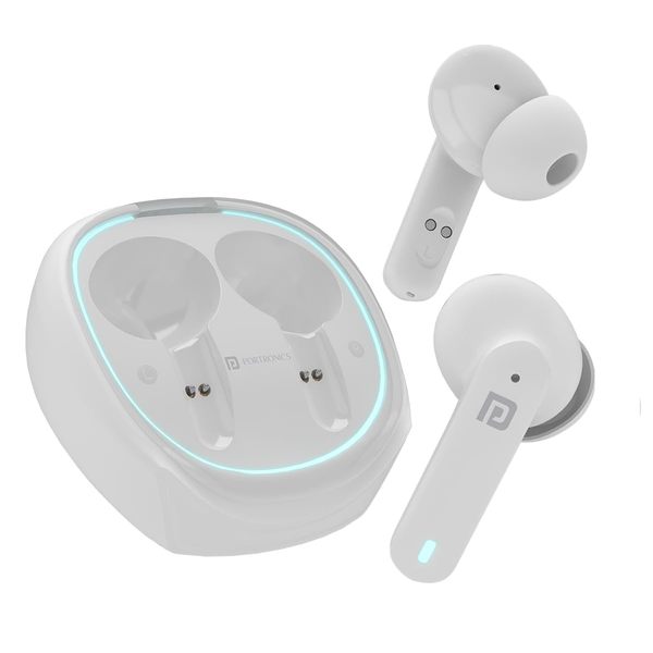 Buy Portronics Harmonics Twins S11 In Ear Tws Earbuds, Quad Mic, Auto Enc Calls, 30 Hrs Playtime, Game/Music Mode, Bt5.3v, 10mm Driver, Type C Fast Charging, Ipx4 Water Resistant(White) Bluetooth (White, Ear) on EMI