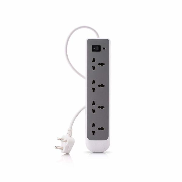 Buy Syska EBS-0401 Essential 4-Socket Surge Protector with 2M Wire Length (White) on EMI