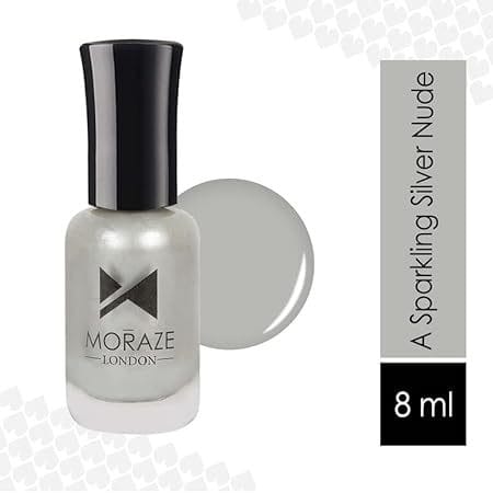 Buy Moraze Glossy Touch Nude Nail Polish/Nail Paint for Women, Quick Drying, Long Lasting Nail Enamel, Non-Chipping & No Harmful Chemicals, 8 ml, Sparkling on EMI