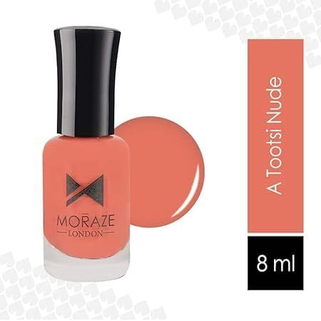 Buy Moraze Glossy Touch Nude Nail Polish/Nail Paint for Women, Quick Drying, Long Lasting Nail Enamel, Non-Chipping & No Harmful Chemicals, 8 ml, Tootsi on EMI