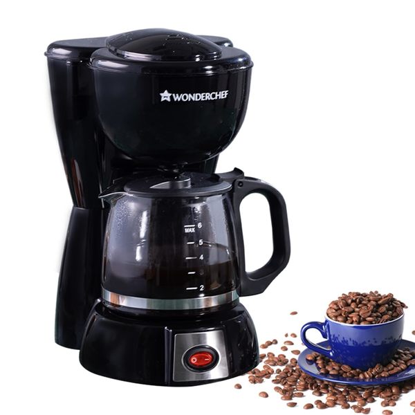 Buy Wonderchef Onyx Brew Coffee Maker, Borosilicate Glass Carafe, Anti-Drip System, Fitered Water Drip Coffee Tank, 2 Years Warranty on EMI
