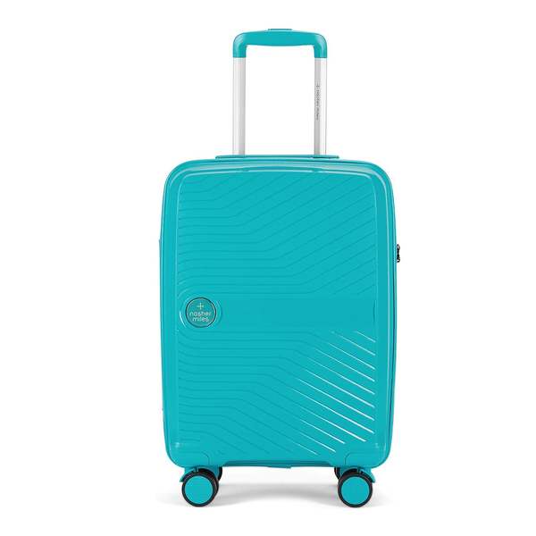 Buy Nasher Miles Bruges Hard-Sided Polypropylene Cabin Luggage Teal 20 inch |55cm Trolley Bag on EMI