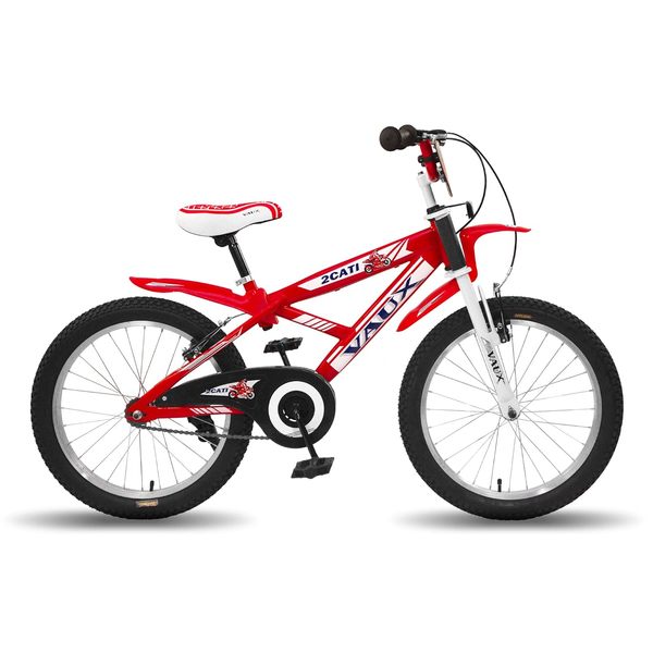 Buy Vaux 2Cati Sports 20T Kids Cycle for Boys with Age 5 to 8 Years,Bicycle for Kids with Steel Frame, Alloy Rims, 20x2.40 Tubular Tyres & V-Brakes, Ideal Height: 3.6ft to 4.5ft(Red) on EMI