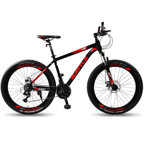 Buy Vaux Battle 516 26T Gear Bicycle for Adults with Alloy Frame & Triple Wall Alloy Rims, MTB Cycle for Men & Women with 21 Shimano Gears & Lockout Suspension, for Age Group 15+ Years(Red) on EMI