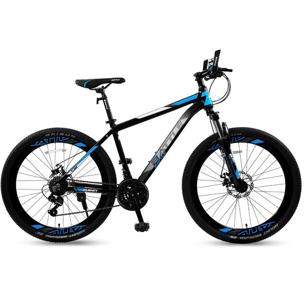 Buy Vaux Battle 518 Gear Bicycle for Men 26T with Lockout Suspension & Alloy Frame, Multispeed MTB for Adults with 21 Speed Shimano Gears & Triple Wall Alloy Rims, for Age Group 12+ Years (Blue) on EMI