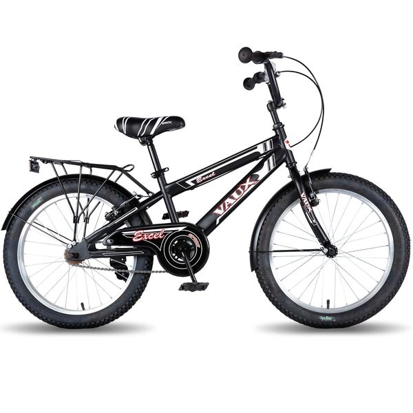 Buy Vaux Excel Bicycle for Kids with Carrier, 16T/20T Cycle for Boys & Girls with Hi-Ten Steel Frame, V-Brakes, Alloy Rims & Ralson Tubular Tyres (20T, Black) on EMI
