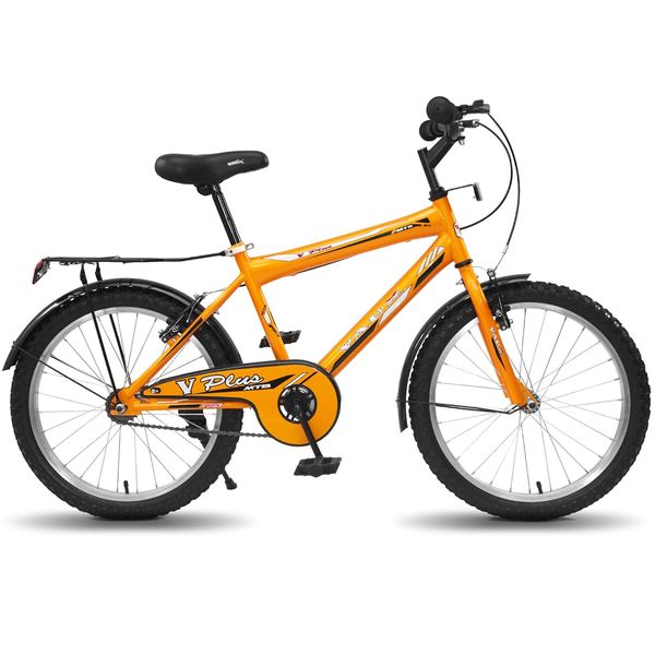 Buy Vaux Plus 20T Cycle for Boys with Carrier, Cycle for Kids for 5-8 Years Age with Hi-Ten Steel Frame, V-Brakes, Alloy Rims, Ralson Tubular Tyres, Bicycle for Kids with Height 3ft 6inch+ (Orange) on EMI