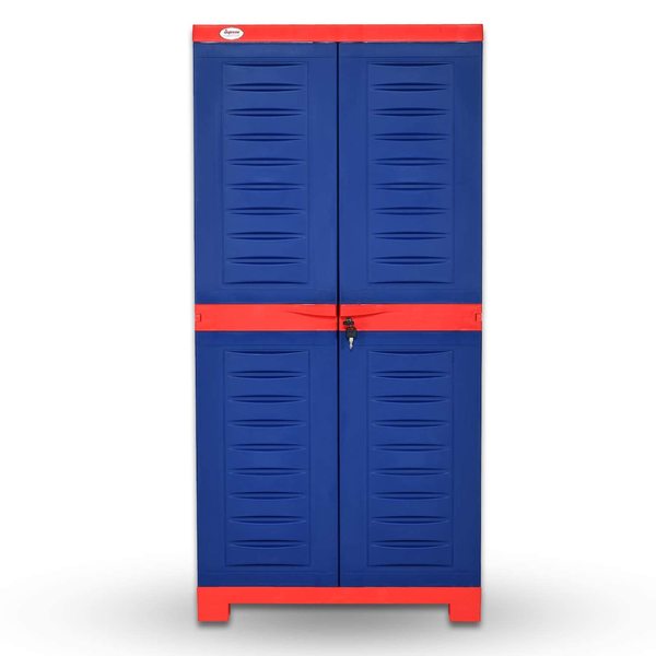 Buy Supreme Furniture Fusion SR 02 (Shoe Rack) Waterproof Made by 100% Virgin Plastic for Home (Medium Size, Coke Red/Blue)(Assembly:-Do It Yourself) on EMI