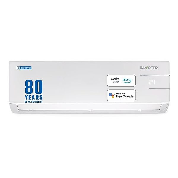 Buy Blue Star 1.5 Ton 3 Star Wi-Fi Inverter Smart Split AC (Copper, 5 in 1 Convertible Cooling, 4-Way Swing, Turbo Cool, Voice Command, IC318YNUS, 2023 Model, White) on EMI