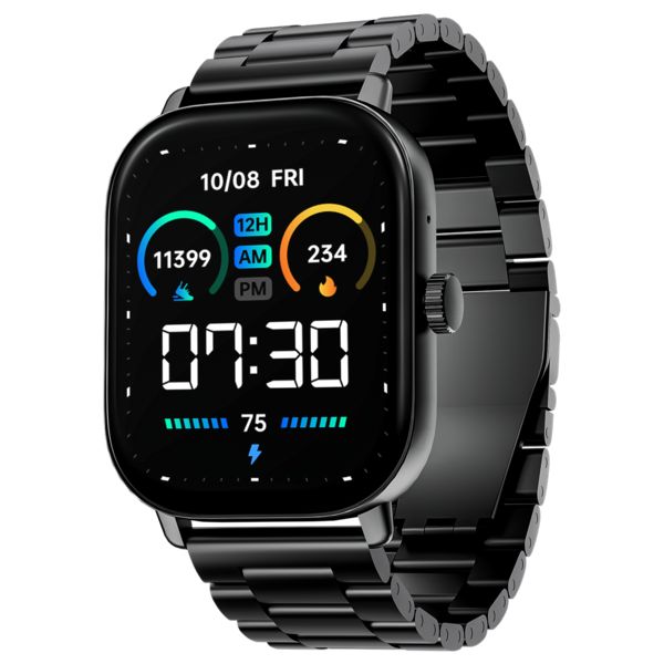 Buy boAt Wave Spectra Smartwatch with 2.04" AMOLED Display, Animated Watch Faces, 100+ Sports Modes, IP68 Dust Resistance (Steel Black) on EMI